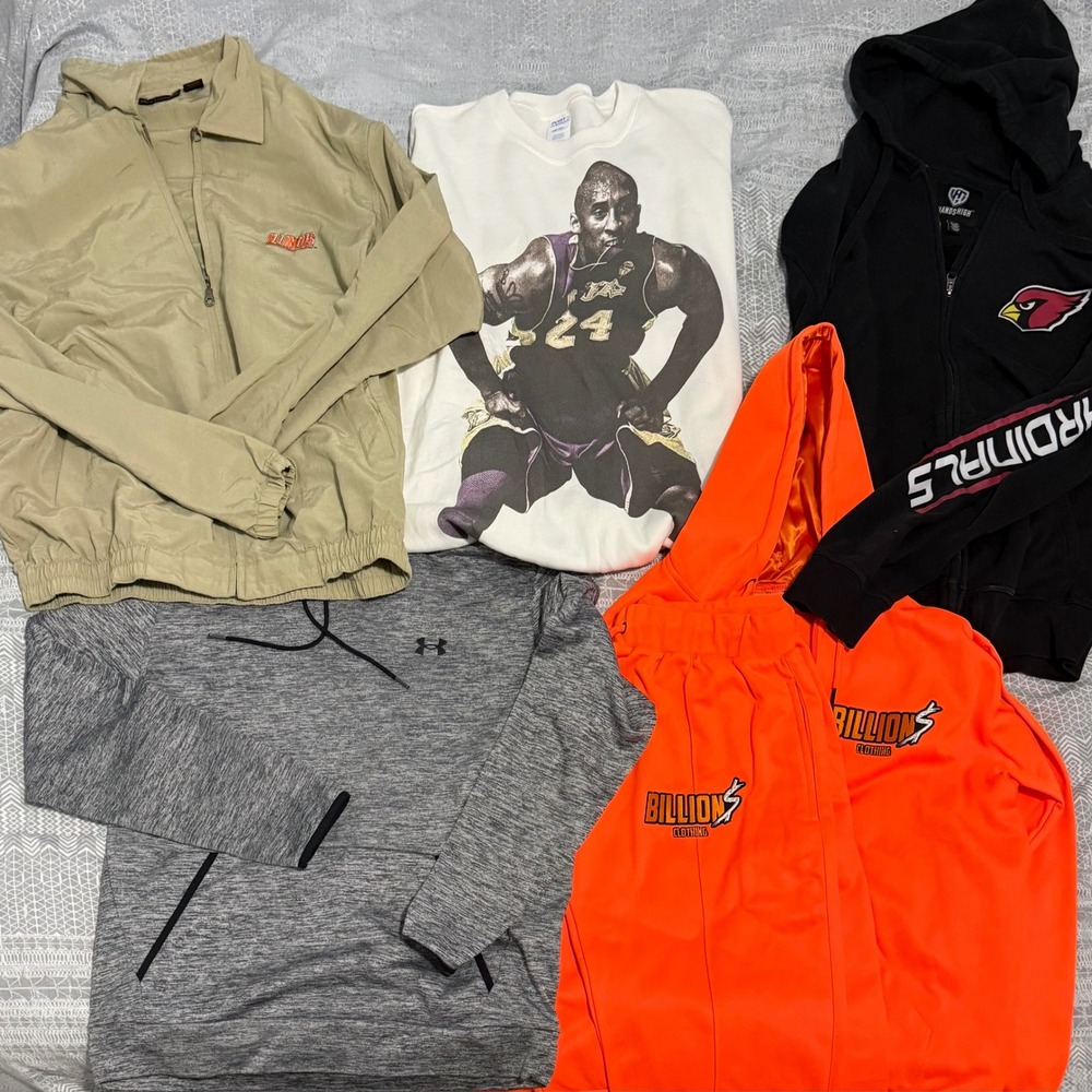 Mixed Activewear Bundle Mens Large Under Armour Kobe Cardinals Illinois Lot of 5